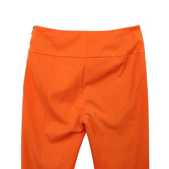 H&M Dressy Pants Size 6 Orange Side Shown Silver Zipper No pockets Slim Leg NWT - Picture 5 of 9